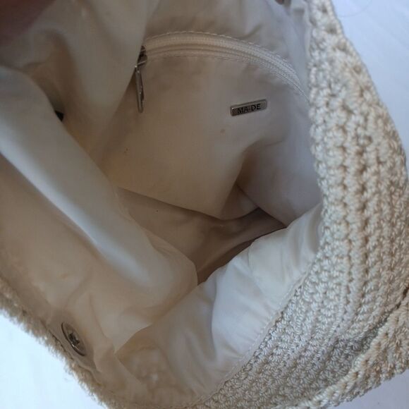 MA-DE Knit Straw Crocheted BoHo Hippie Crossbody Shoulder Bag Y2K - Picture 11 of 12